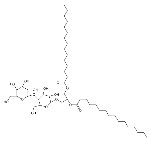 [3-[(2R,3R,4R,5S,6R)-3,4-dihydroxy-6-(hydroxymethyl)-5-[(2R,3R,4S,5S,6R)-3,4,5-trihydroxy-6-(hydroxymethyl)oxan-2-yl]oxyoxan-2-yl]oxy-2-hexadecanoyloxypropyl] hexadecanoate Structure