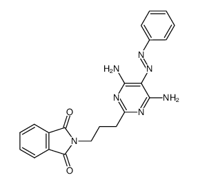 4,6-diamino-5-(phenylazo)-2-(3-(N-phthalimido)propyl)pyrimidine Structure