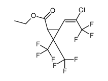 ethyl (1R,3S)-3-[(Z)-2-chloro-3,3,3-trifluoroprop-1-enyl]-2,2-bis(trifluoromethyl)cyclopropane-1-carboxylate结构式