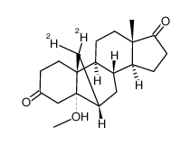 5-Methoxy-3,17-dioxo-6β,19-cyclo-19-dideutero-androstan结构式