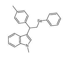 1-methyl-3-(1-(4-methylphenyl)-2-phenylselenoethyl)-1H-indole结构式