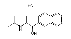 1-(2-naphthyl)-2-isopropylamino-1-propanol hydrochloride Structure