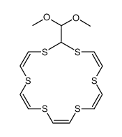 2-dimethoxymethyl-(Z,Z,Z,Z,Z)-1,3,6,9,12,15-hexathiacycloheptadeca-4,7,10,13,16-pentaene结构式