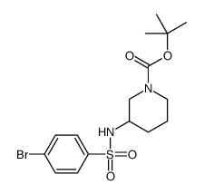 tert-butyl (3S)-3-[(4-bromophenyl)sulfonylamino]piperidine-1-carboxylate结构式