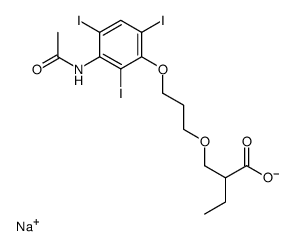 sodium,2-[3-(3-acetamido-2,4,6-triiodophenoxy)propoxymethyl]butanoate结构式