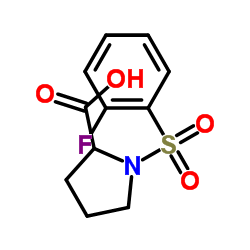 1-(2-FLUORO-BENZENESULFONYL)-PYRROLIDINE-2-CARBOXYLIC ACID structure