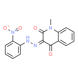 4-hydroxy-1-methyl-3-[(2-nitrophenyl)azo]-2-quinolone structure