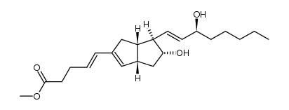 Methyl (1R,5S,6R,7R)-7-Hydroxy-6-[3(S)-hydroxy-E-1-octenyl]bicyclo[3.3.0]oct-2-ene-3-γ-pentenoate Structure