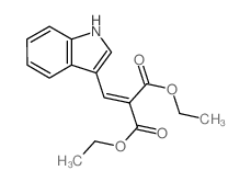 Propanedioic acid,2-(1H-indol-3-ylmethylene)-, 1,3-diethyl ester Structure