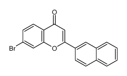 7-bromo-2-naphthalen-2-ylchromen-4-one Structure