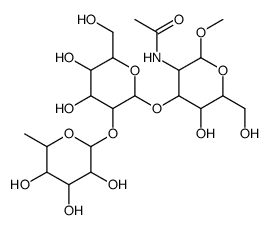 methyl O-fucopyranosyl-(1-2)-O-galactopyranosyl-(1-3)-2-acetamido-2-deoxyglucopyranoside结构式