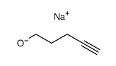 sodium salt of 5-hydroxy-1-pentyne结构式