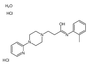 N-(2-methylphenyl)-3-(4-pyridin-2-ylpiperazin-1-yl)propanamide,hydrate,dihydrochloride Structure