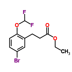 Ethyl 3-[5-bromo-2-(difluoromethoxy)phenyl]propanoate结构式