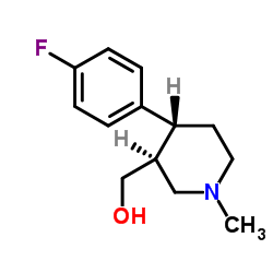 (3S,4R)-4-(4-Fluorophenyl)-3-hydroxymethyl-1-methylpiperidine Structure