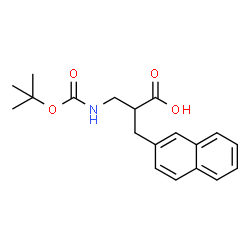3-((tert-Butoxycarbonyl)amino)-2-(naphthalen-2-ylmethyl)propanoic acid结构式