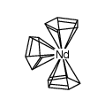 tris(η(5)-cyclopentadienyl)neodymium(III)结构式