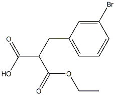 2-(3-bromobenzyl)-3-ethoxy-3-oxopropanoic acid Structure