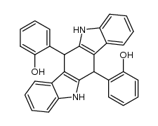 6,12-bis(2-hydroxylphenyl)-6,12-dihydroindolo[3,2-b]carbazole结构式