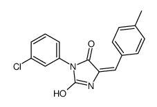 (5Z)-3-(3-chlorophenyl)-5-[(4-methylphenyl)methylidene]imidazolidine-2,4-dione结构式