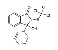 3-Cyclohex-2-enyl-3-hydroxy-2-trichloromethylsulfanyl-2,3-dihydro-isoindol-1-one结构式