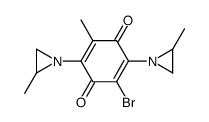 2-bromo-5-methyl-3,6-bis(2-methylaziridin-1-yl)cyclohexa-2,5-diene-1,4-dione Structure