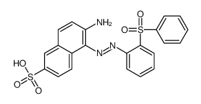 6-amino-5-[[2-(benzenesulfonyl)phenyl]diazenyl]naphthalene-2-sulfonic acid结构式