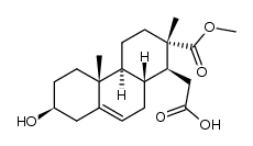 3β-hydroxy-16.17-seco-androstene-(5)-dioic acid-(16.17)-17-methyl ester Structure