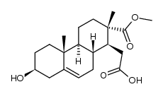 3β-hydroxy-16.17-seco-androstene-(5)-dioic acid-(16.17)-17-methyl ester结构式