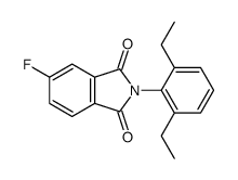 2-(2,6-diethylphenyl)-5-fluoroisoindole-1,3-dione结构式