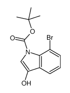 1-Boc-7-溴-3-羟基-1H-吲哚结构式