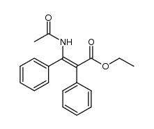 ethyl (2Z)-3-(acetylamino)-2,3-diphenylacrylate结构式