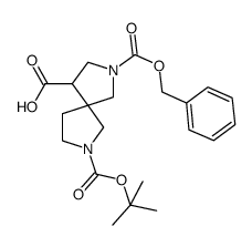 2-((benzyloxy)carbonyl)-7-(tert-butoxycarbonyl)-2,7-diazaspiro[4.4]nonane-4-carboxylic acid Structure