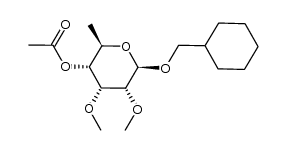 (2R,3R,4R,5R,6R)-6-(cyclohexylmethoxy)-4,5-dimethoxy-2-methyltetrahydro-2H-pyran-3-yl acetate结构式