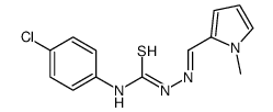 1-(4-chlorophenyl)-3-[(E)-(1-methylpyrrol-2-yl)methylideneamino]thiourea结构式