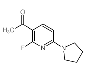 1-(2-Fluoro-6-(pyrrolidin-1-yl)pyridin-3-yl)-ethanone结构式