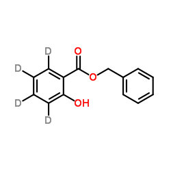 Benzyl 2-hydroxy(2H4)benzoate结构式