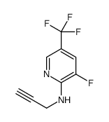 3-fluoro-N-prop-2-ynyl-5-(trifluoromethyl)pyridin-2-amine结构式