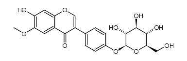 6-methoxy-7-hydroxy-4'-O-β-D-glucosylisoflavone Structure