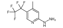 2-Hydrazino-4-methyl-5-(pentafluoroethyl)pyridine结构式