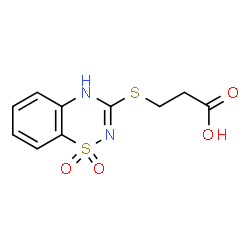 3-[(2H-1,2,4-Benzothiadiazine 1,1-dioxide)-3-ylthio]propanoic acid结构式