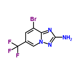 8-Bromo-6-(trifluoromethyl)-[1,2,4]triazolo[1,5-a]pyridin-2-amine Structure