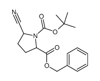 2-Benzyl 1-(2-methyl-2-propanyl) 5-cyano-1,2-pyrrolidinedicarboxy late结构式