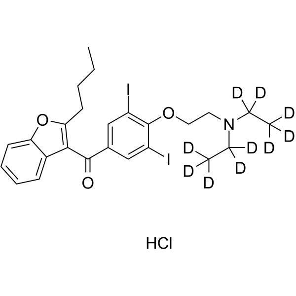 Amiodarone-d10 hydrochloride结构式