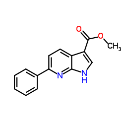 Methyl 6-phenyl-1H-pyrrolo[2,3-b]pyridine-3-carboxylate Structure