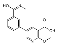 5-[3-(ethylcarbamoyl)phenyl]-2-methoxypyridine-3-carboxylic acid Structure