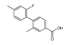 4-(2-fluoro-4-methylphenyl)-3-methylbenzoic acid结构式