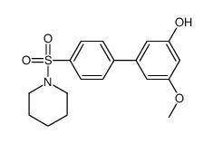 3-methoxy-5-(4-piperidin-1-ylsulfonylphenyl)phenol结构式