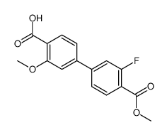 4-(3-fluoro-4-methoxycarbonylphenyl)-2-methoxybenzoic acid Structure