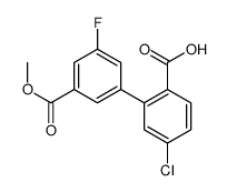 4-chloro-2-(3-fluoro-5-methoxycarbonylphenyl)benzoic acid Structure